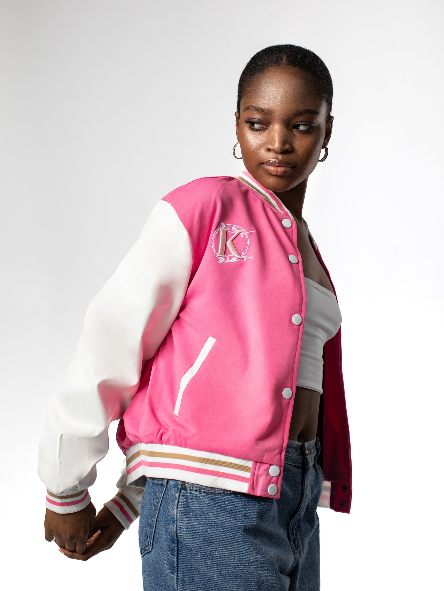 Pink-Jacket-with-Faux-Leather-Sleeves